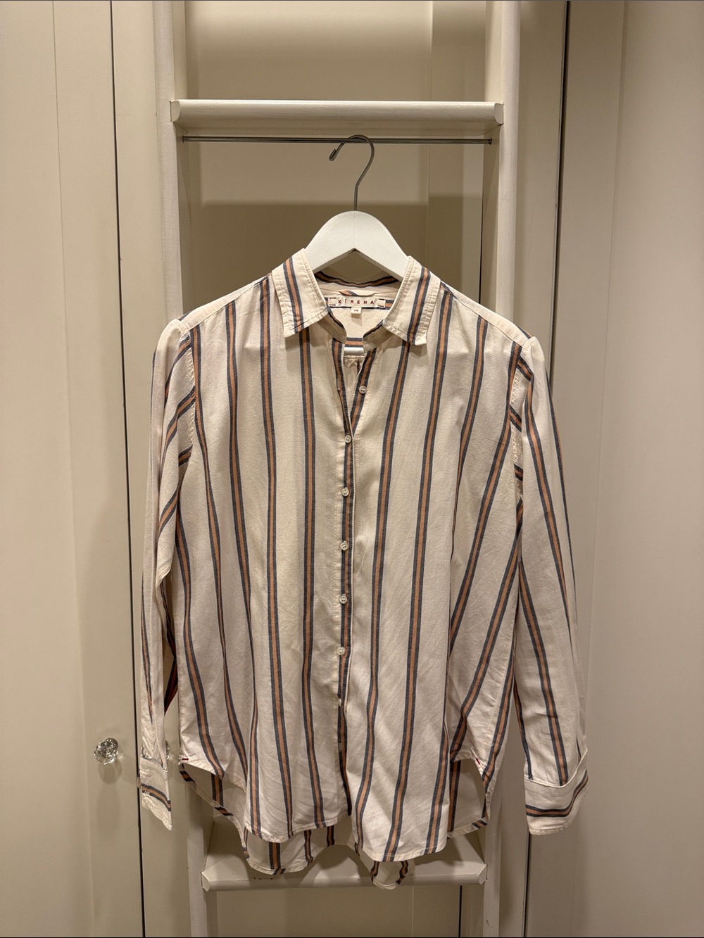 Xirena Striped 100% Cotton Button Down Shirt XS